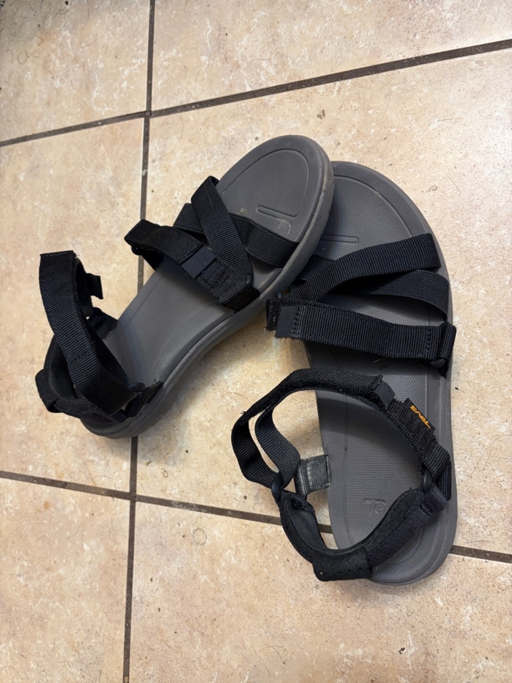 Teva Black Strap Sport Sandals size 8